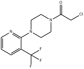 1-(Chloroacetyl)-4-[3-(trifluoromethyl)pyridin-2-yl]piperazine, 2-[4-(Chloroacetyl)piperazin-1-yl]-3-(trifluoromethyl)pyridine Structure