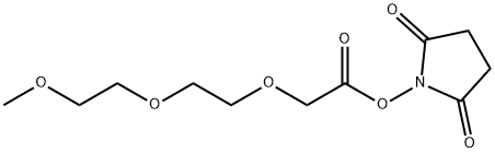 2,5-Dioxopyrrolidin-1-yl 2-(2-(2-methoxyethoxy)ethoxy)acetate 结构式