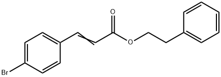 2-Propenoic acid, 3-(4-broMophenyl)-, 2-phenylethyl ester 化学構造式