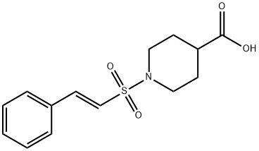 1-[[(E)-2-PHENYLVINYL]SULFONYL]PIPERIDINE-4-CARBOXYLIC ACID Struktur