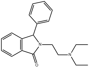 2-[2-(ジエチルアミノ)エチル]-2,3-ジヒドロ-3-フェニル-1H-イソインドール-1-オン 化学構造式