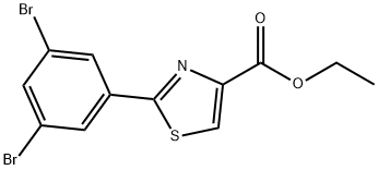 ETHYL 2-(3,5-DIBROMOPHENYL)-1,3-THIAZOLE-4-CARBOXYLATE 结构式