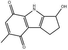 Cyclopent[b]indole-5,8-dione, 1,2,3,4-tetrahydro-3-hydroxy-7-methyl- (9CI) Structure