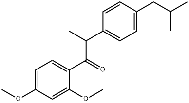 1-(2,4-DIMETHOXYPHENYL)-2-(4-ISOBUTYLPHENYL)PROPAN-1-ONE,261178-38-5,结构式