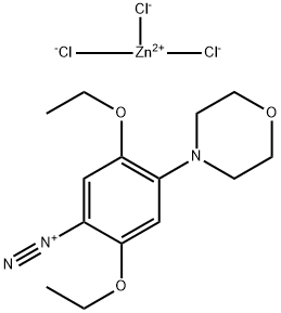 2,5-diethoxy-4-(morpholin-4-yl)benzenediazonium trichlorozincate 结构式