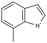 1H-Indole,7-methyl-,radicalion(1+)(9CI) 结构式