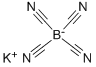 四氰合硼酸钾, 261356-49-4, 结构式