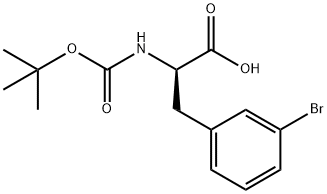 (R)-N-BOC-3-ブロモフェニルアラニン 化学構造式