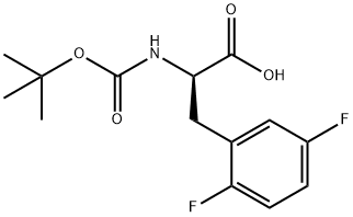 BOC-2,5-ジフルオロ-D-フェニルアラニン 化学構造式