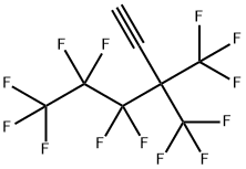 3,3-Bis(trifluoromethyl)-4,4,5,5,6,6,6-heptafluorohex-1-yne, 3,3-Bis(trifluoromethyl)-3-(perfluoroprop-1-yl)prop-1-yne Struktur