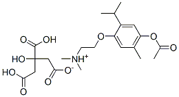 [2-(4-acetoxy-2-isopropyl-5-methylphenoxy)ethyl]dimethylammonium dihydrogen -2-hydroxypropane-1,2,3-tricarboxylate  Struktur