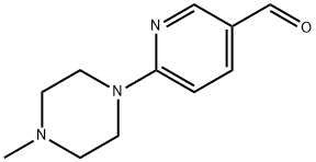 6-(4-Methyl-1-piperazinyl)-3-pyridinecarboxaldehyde 化学構造式