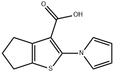 2-PYRROL-1-YL-5,6-DIHYDRO-4H-CYCLOPENTA[B]THIOPHENE-3-CARBOXYLIC ACID Struktur