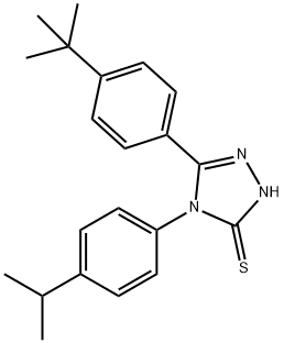 5-(4-(叔丁基)苯基)-4-(4-异丙基苯基)-4H-1,2,4-三唑-3-硫醇, 261761-26-6, 结构式