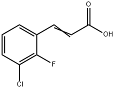 3-クロロ-2-フルオロけい皮酸 化学構造式