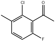 2'-クロロ-6'-フルオロ-3'-メチルアセトフェノン 化学構造式