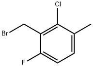 2-クロロ-6-フルオロ-3-メチルベンジルブロミド 化学構造式