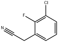3-クロロ-2-フルオロフェニルアセトニトリル 化学構造式
