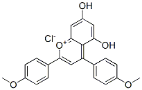 1-Benzopyrylium, 5,7-dihydroxy-2,4-bis(p-methoxyphenyl)-, chloride Struktur