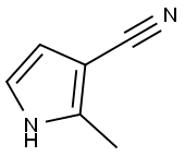 2-甲基-1H-吡咯-3-甲腈 结构式