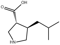 (3R,4R)-4-异丁基吡咯烷-3-羧酸 结构式