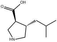 (3S,4S)-4-ISOBUTYLPYRROLIDINE-3-CARBOXYLIC ACID Struktur