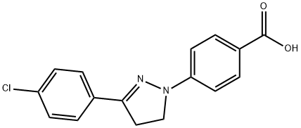 4-[3-(4-chlorophenyl)-4,5-dihydro-1H-pyrazol-1-yl]benzoic acid Struktur
