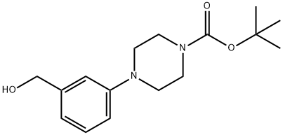 tert-butyl 4-[3-(hydroxymethyl)phenyl]piperazine-1-carboxylate 化学構造式