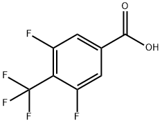 3,5-ジフルオロ-4-(トリフルオロメチル)安息香酸 化学構造式
