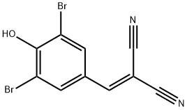 3,5-dibromo-4-hydroxybenzylidenemalonitrile Struktur