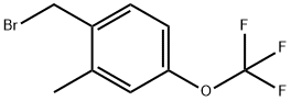 4-(Bromomethyl)-3-methylphenyl trifluoromethyl ether, 1-(Bromomethyl)-2-methyl-4-(trifluoromethoxy)benzene Struktur