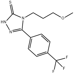 4-(3-甲氧基丙基)-5-(4-(三氟甲基)苯基)-2,4-二氢-3H-1,2,4-三唑-3-硫酮, 261965-18-8, 结构式
