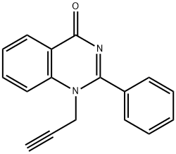 2-フェニル-1-(2-プロピニル)キナゾリン-4(1H)-オン 化学構造式