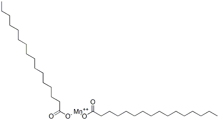 ジヘキサデカン酸マンガン(II) 化学構造式