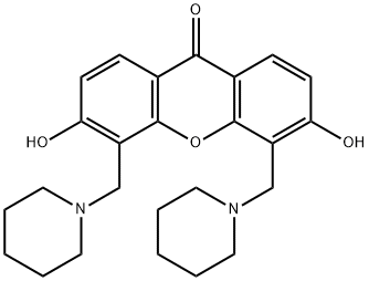 4,5-Bis(piperidinomethyl)-3,6-dihydroxy-9H-xanthen-9-one|