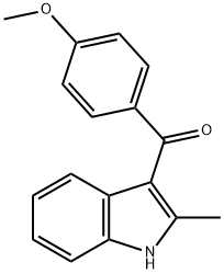 2-甲基-3-(4'-甲氧基苯甲酰基)吲哚 结构式