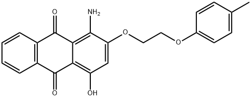 1-アミノ-4-ヒドロキシ-2-[2-(4-メチルフェノキシ)エトキシ]-9,10-アントラセンジオン 化学構造式