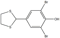 2,6-DIBROMO-4-(1,3-DITHIOLAN-2-YL)PHENOL Struktur