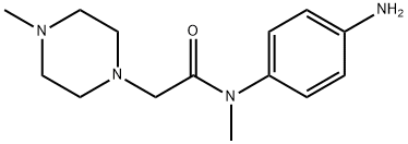N-(4-氨基苯基)-N,4-二甲基-1-哌嗪乙酰胺 结构式