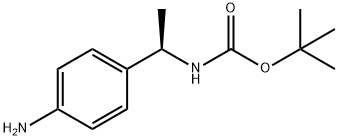 叔丁基(R)-(1-(4-氨基苯基)乙基氨基甲酸酯 结构式