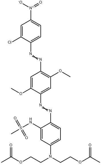 2-[2-acetyloxyethyl-[4-[4-(2-chloro-4-nitro-phenyl)diazenyl-2,5-dimethoxy-phenyl]diazenyl-3-methanesulfonamido-phenyl]amino]ethyl acetate|