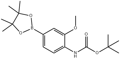 4-(TERT-BUTOXYCARBONYLAMINO)-3-METHOXYPHENYLBORONIC ACID, PINACOL ESTER|4-(叔丁氧羰氨基)-3-甲氧基苯硼酸频那醇酯