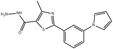 4-METHYL-2-[3-(1H-PYRROL-1-YL)PHENYL]-1,3-THIAZOLE-5-CARBOHYDRAZIDE|4-甲基-2-[3-(1H-吡咯-1-YL)苯基-1,3-噻唑-5-羧肼