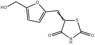 2,4-Thiazolidinedione, 5-[[5-(hydroxymethyl)-2-furanyl]methylene]- (9CI) Structure