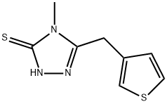 4-甲基-5-(噻吩-3-基甲基)-4H-1,2,4-三唑-3-硫醇, 262610-50-4, 结构式