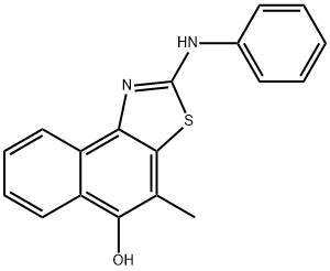 Naphtho[1,2-d]thiazol-5-ol,  4-methyl-2-(phenylamino)- 化学構造式