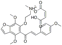 2-[4,7-dimethoxy-5-(4-methoxycinnamoyl)benzofuran-6-yloxy]ethyldimethylammonium hydrogen maleate ,26270-59-7,结构式