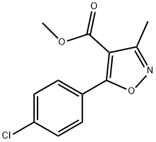 5-(4-Chloro-phenyl)-3-methyl-isoxazole-4-carboxylic acid methyl ester Structure