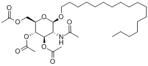 十七烷基-2-乙酰氨基-3,4,6-三-O-乙酰-2-脱氧-ΒD-吡喃葡糖苷,262856-89-3,结构式