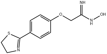 2-[4-(4,5-DIHYDRO-1,3-THIAZOL-2-YL)PHENOXY]-N'-HYDROXYETHANIMIDAMIDE 化学構造式